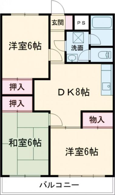 【メゾンニュータウン嶋田の間取り】