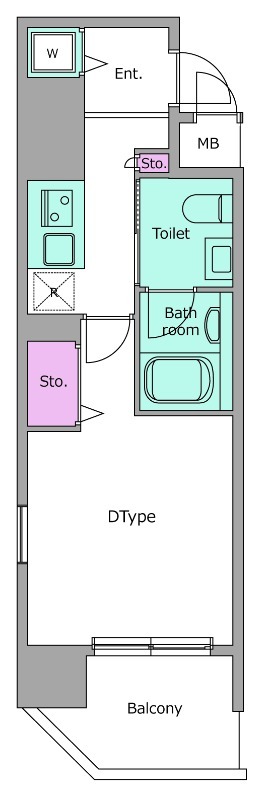 港区西新橋のマンションの間取り