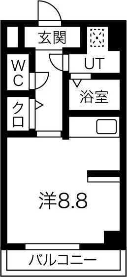 大阪市東淀川区東中島のマンションの間取り