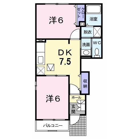 いちごハウスβの間取り