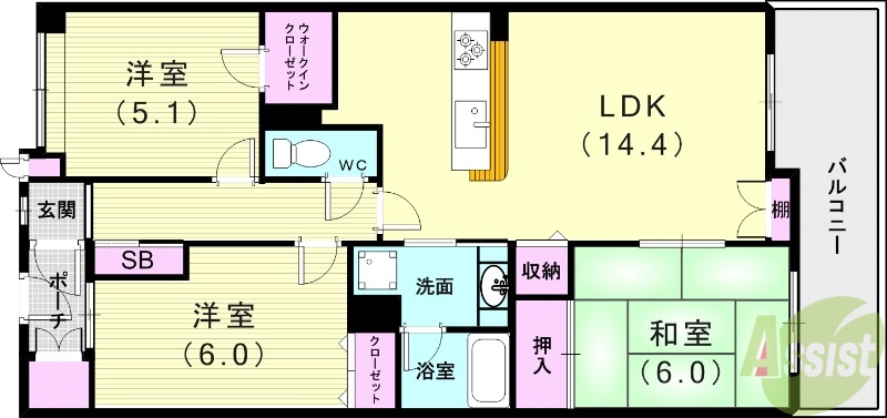 シーマークス舞子公園の間取り