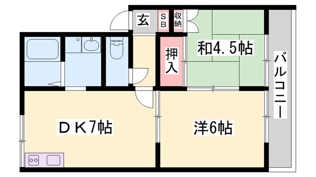 ハイツ西庄の間取り