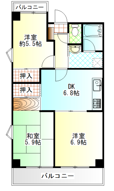 中村レジデンスの間取り