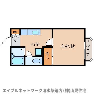 静岡市駿河区聖一色のアパートの間取り