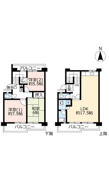 ＵＲ醍醐石田の間取り