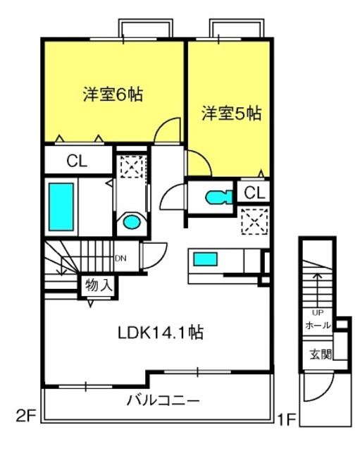 ル　リアンEの間取り