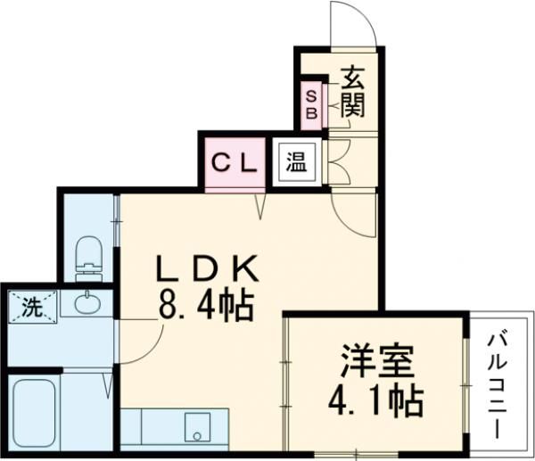 GRANDIR七道Bliss　Courtの間取り