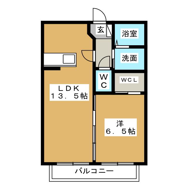 シャンテ末広　Ａの間取り