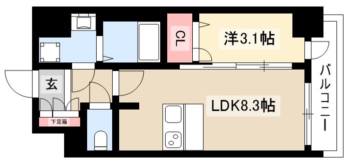 プレサンスSAKAEフロントの間取り