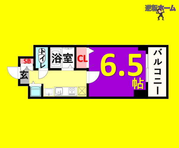 名古屋市中村区太閤通のマンションの間取り