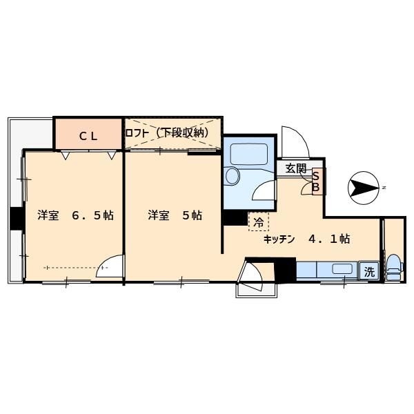 杉並区梅里のマンションの間取り