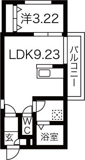 名古屋市中村区長筬町のアパートの間取り