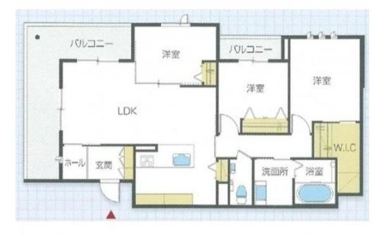 熊本市中央区新大江のマンションの間取り