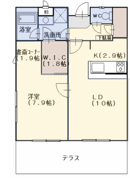 メイクスF棟の間取り写真