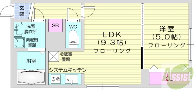 ルミナス山鼻の間取り