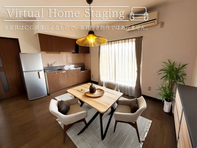 キッチン　DKの家具配置イメージです