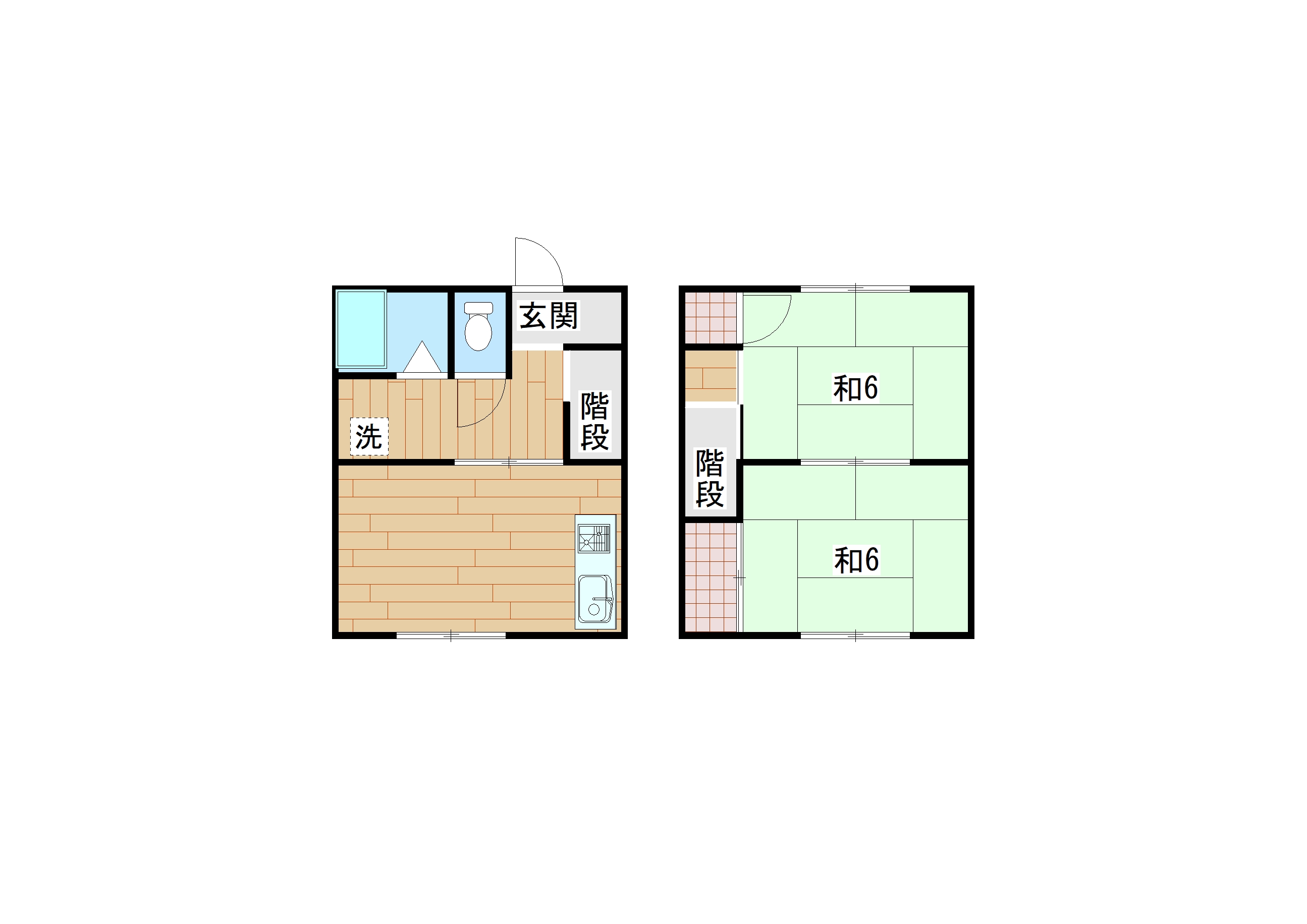 原町アパートの間取り