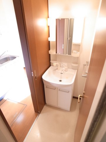 洗面設備　朝に便利なシャンプードレッサー付きです！