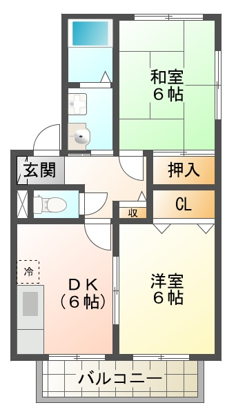 セゾン東須磨の間取り写真