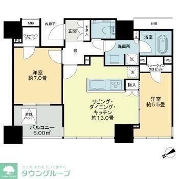 ローレルタワー ルネ浜松町の間取り写真