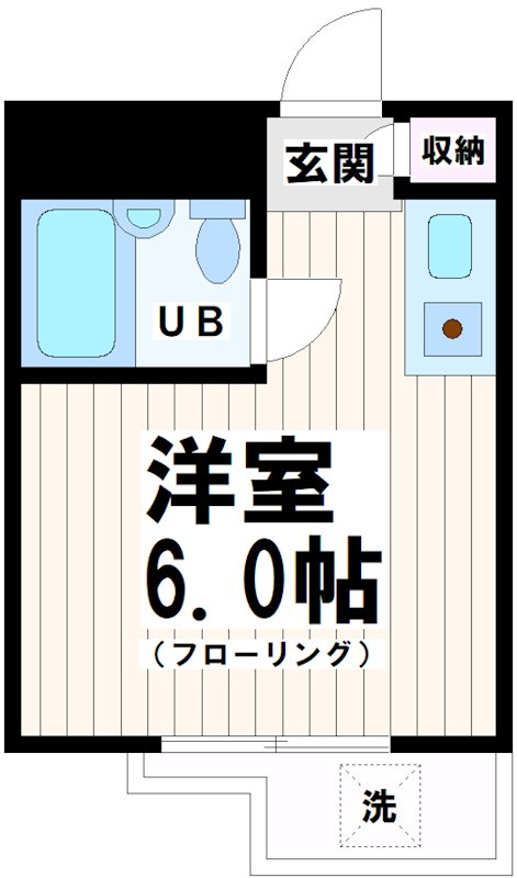 京王線 千歳烏山駅 徒歩1分 5階建 築42年の間取り写真