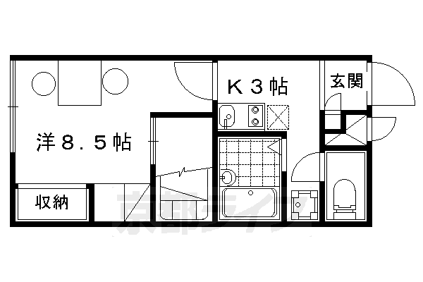 レオパレスヴィルヌーブ醍醐の間取り写真