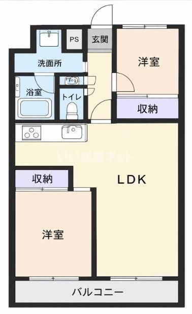 ＪＲ高崎線 本庄駅 徒歩18分 6階建 築45年の間取り写真