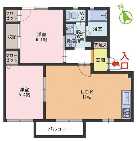 クレセント高木の間取り写真
