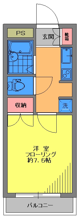 エンジェルス守屋の間取り写真
