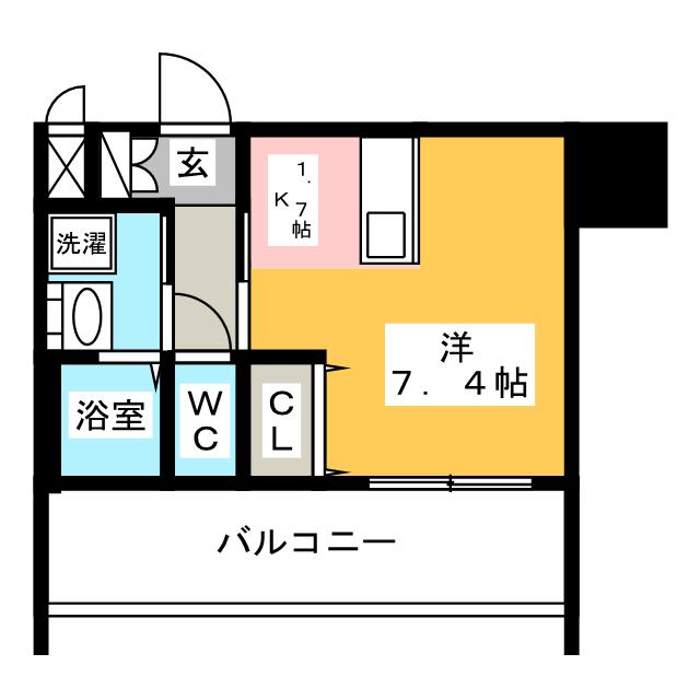 プレサンス鶴舞駅前ブリリアントの間取り