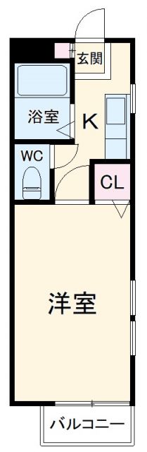 横浜市栄区中野町のアパートの間取り