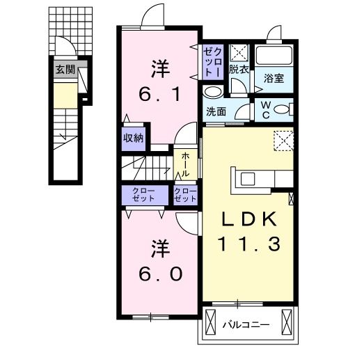 エス・フリーデ　Iの間取り