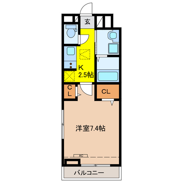 大垣市林町のアパートの間取り