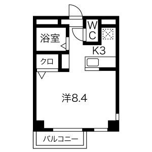 岡崎市能見町のマンションの間取り