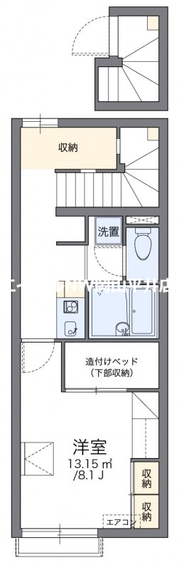 【備前市伊部のアパートの間取り】