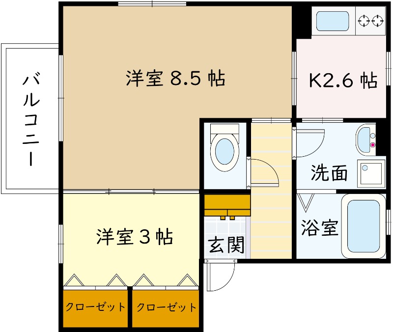 アペルトコートB棟の間取り