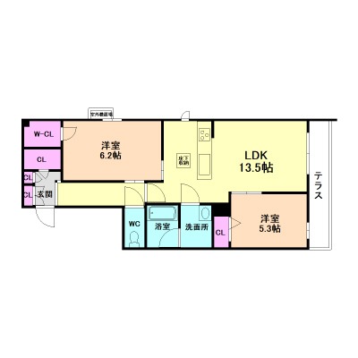 大阪市淀川区木川西のマンションの間取り