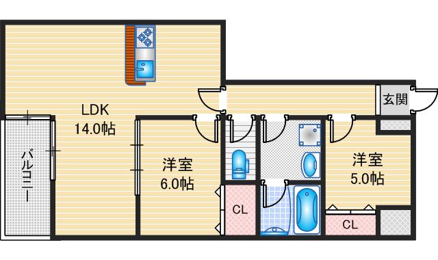 ＭＳヒルズ千里丘サウスの間取り