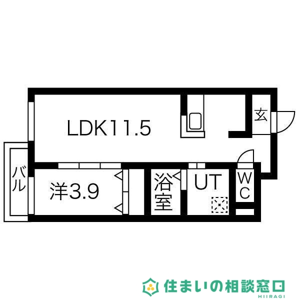 岡崎市明大寺町のマンションの間取り