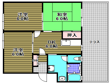 リバーサイド小車3号の間取り