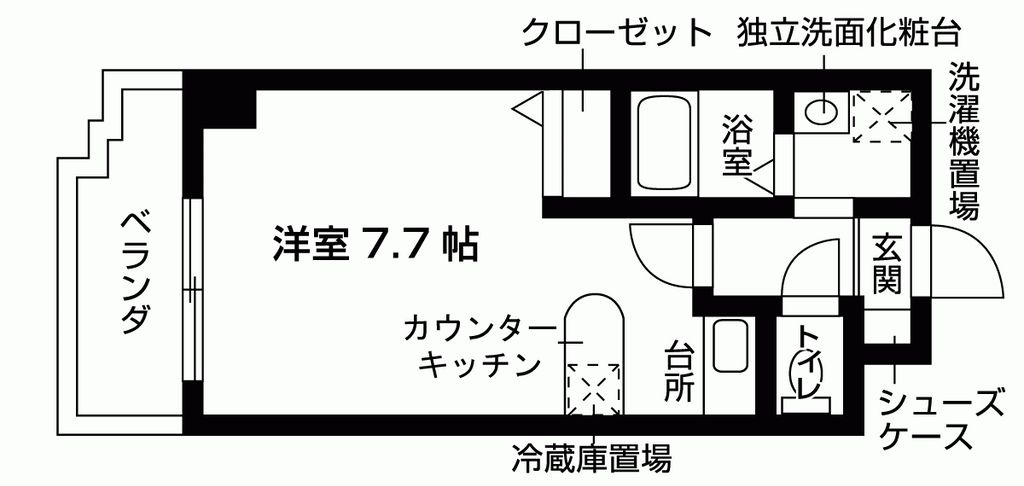 京田辺市田辺中央のマンションの間取り