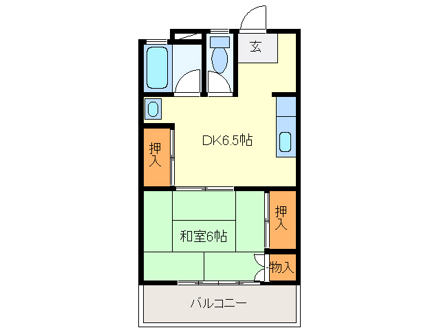 志摩市志摩町和具のマンションの間取り