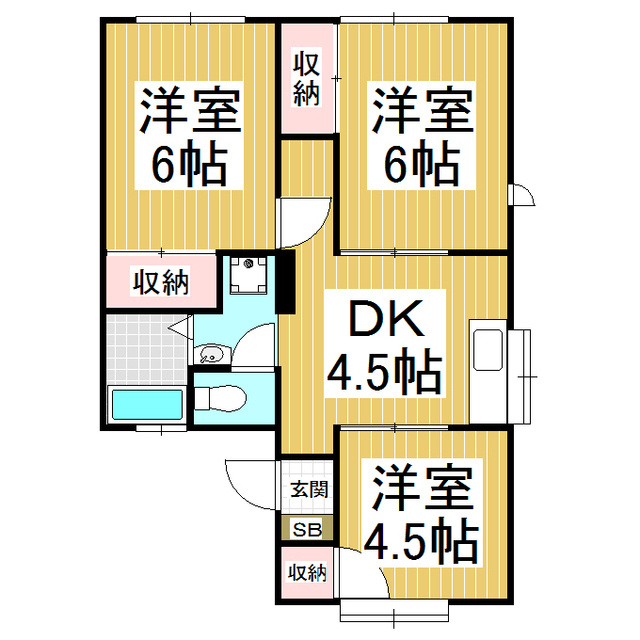 コーポ雲雀ヶ丘ＡＢの間取り