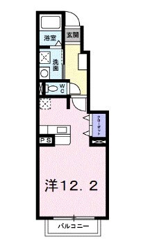 郡山市図景のアパートの間取り