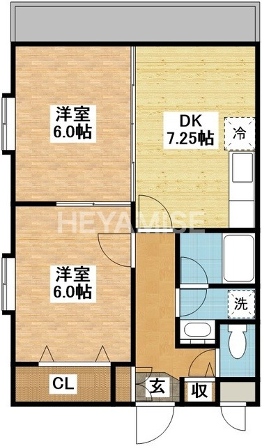 長崎市油木町のマンションの間取り