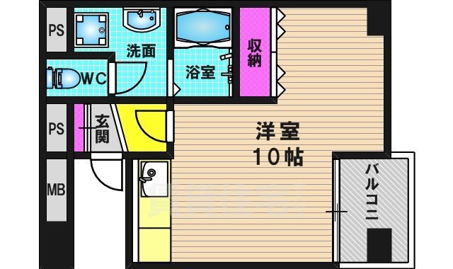 京都市右京区西京極豆田町のマンションの間取り