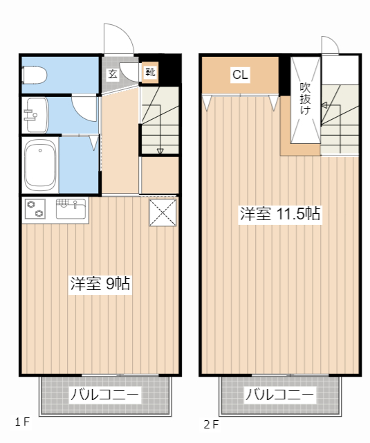 守山市吉身のアパートの間取り