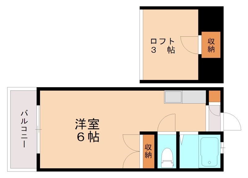 福岡市東区雁の巣のアパートの間取り