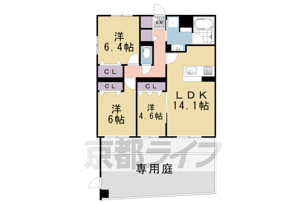 （仮称）上賀茂東上之段町プロジェクトの間取り