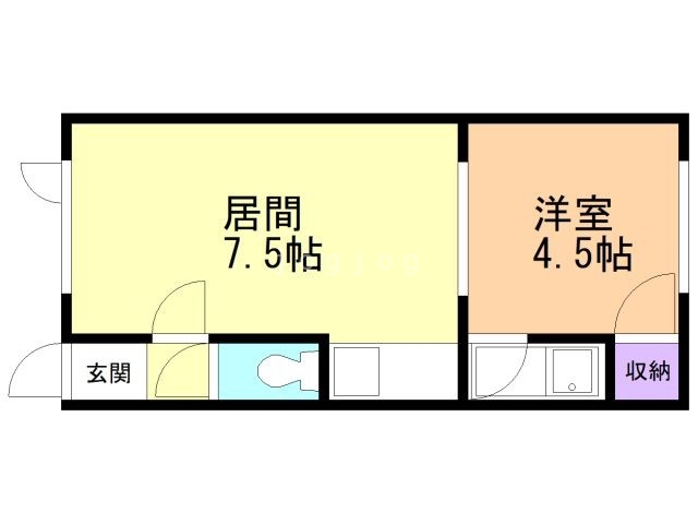 岩見沢市大和二条のアパートの間取り